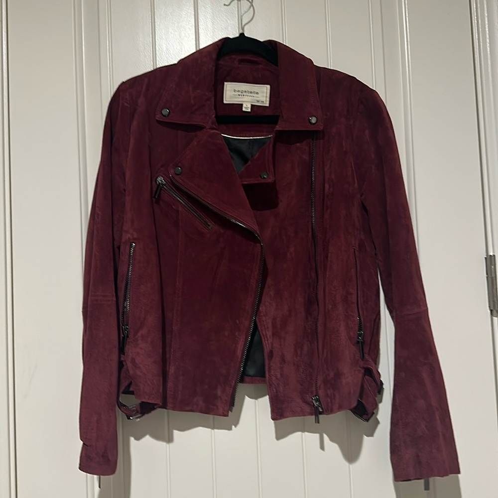 Burgundy suede jacket